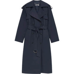 Mint Velvet Washed Navy Trench Coat